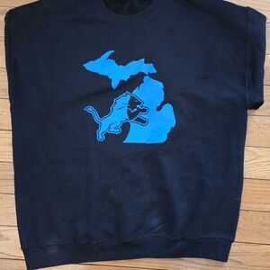 Black Sweatshirt with Blue Graphic